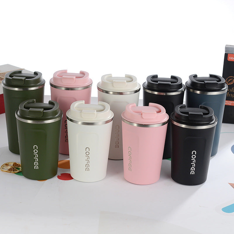 Insulated steel mug 380ml and 510ml size comparison