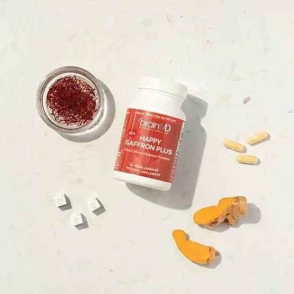 HAPPY SAFFRON PLUS Saffron Capsules for Mood Support and Wellness