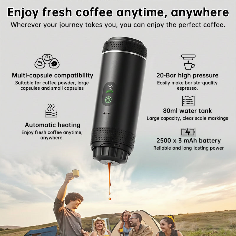 Bentaii portable espresso maker silver