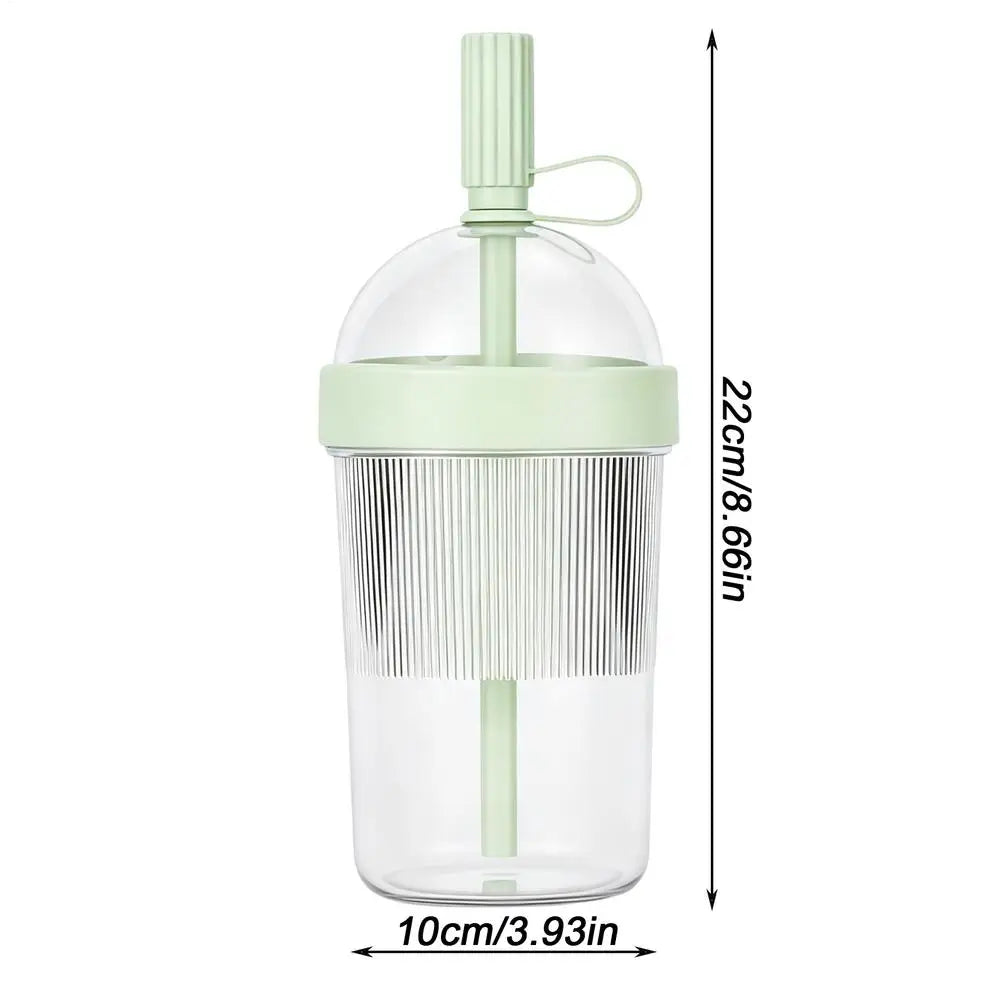 Reusable coffee cup with lid, side profile view